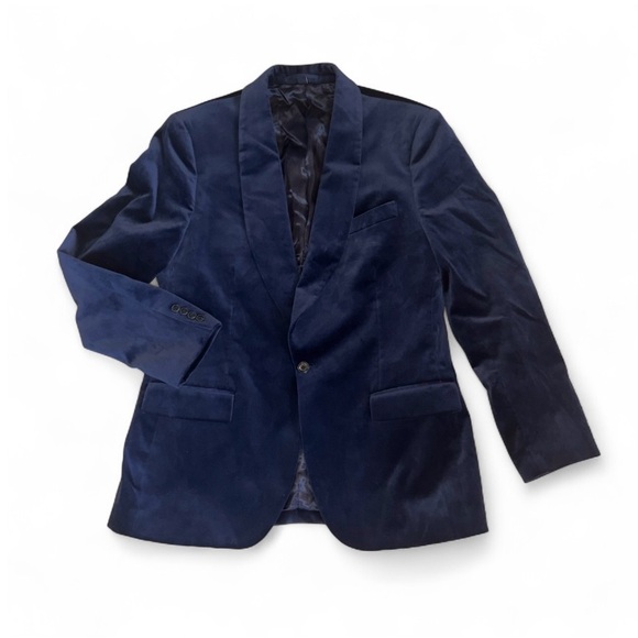 J. Crew Other - J Crew Shawl Collard Dinner jacket Men's Navy Velvet Blazer